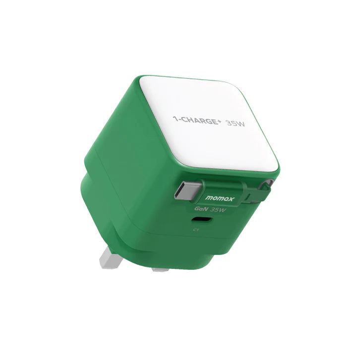 Momax GaN 35W Type C Cable Integrated Fast Charger Momax GaN 35W Type C Cable Integrated Fast Charger